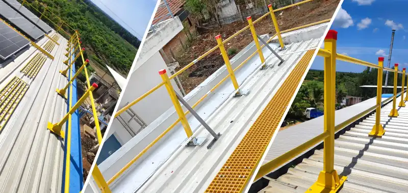 Premium safety handrails by VSL India designed for industrial and commercial walkways, offering maximum anti-slip protection, corrosion resistance, and long-lasting durability.